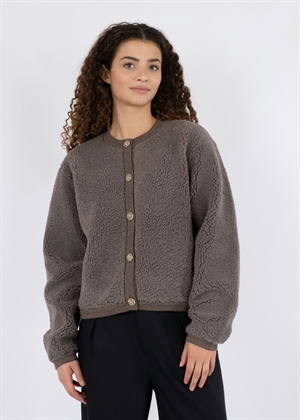 Limo fluffy knit cardigan Iron Neo Noir 